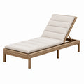 Chaise longue de jardin 200 x 70 cm en métal et tressage beige dossier réglable